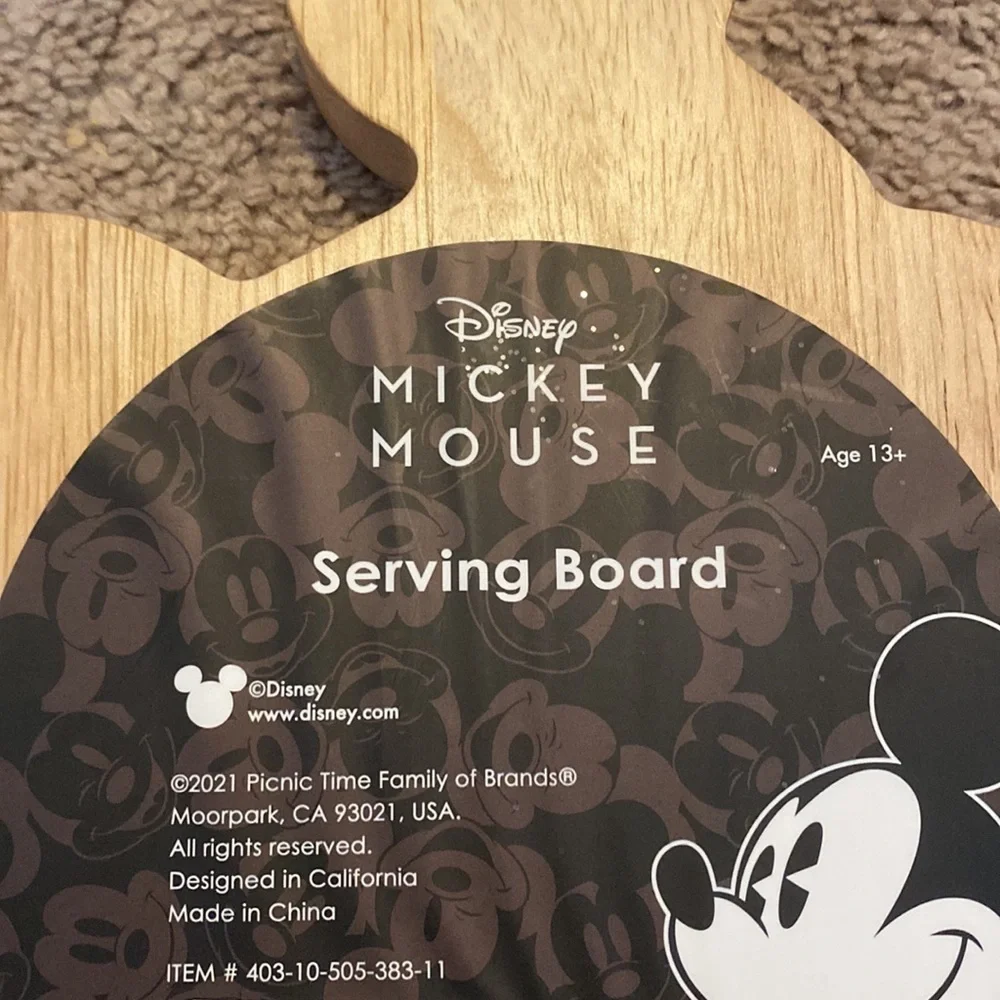 Disney Santa Mickey wooden serving board new